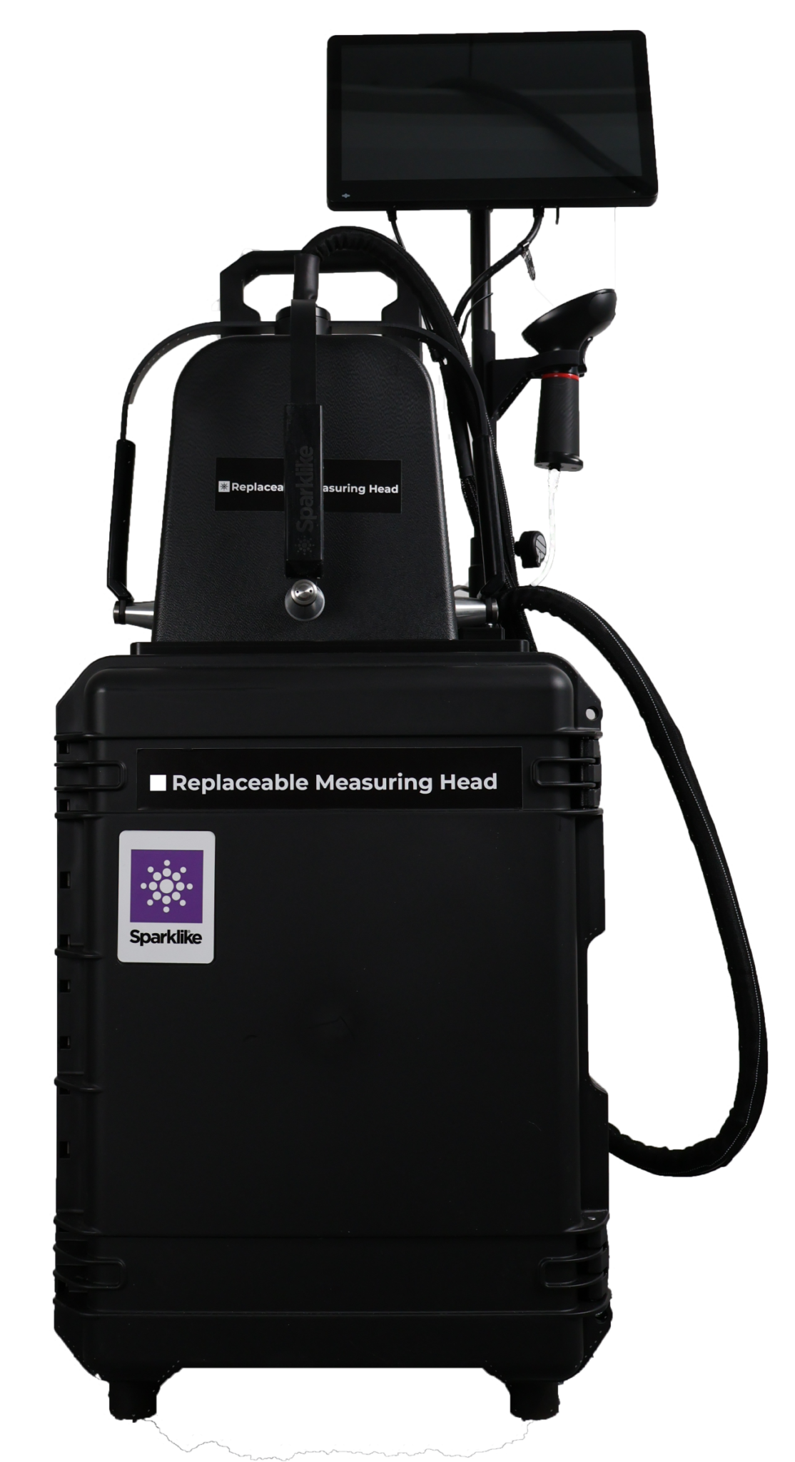 Sparklike Laser Portable device for non-invasive argon and krypton concentration measurement in insulating glass units.